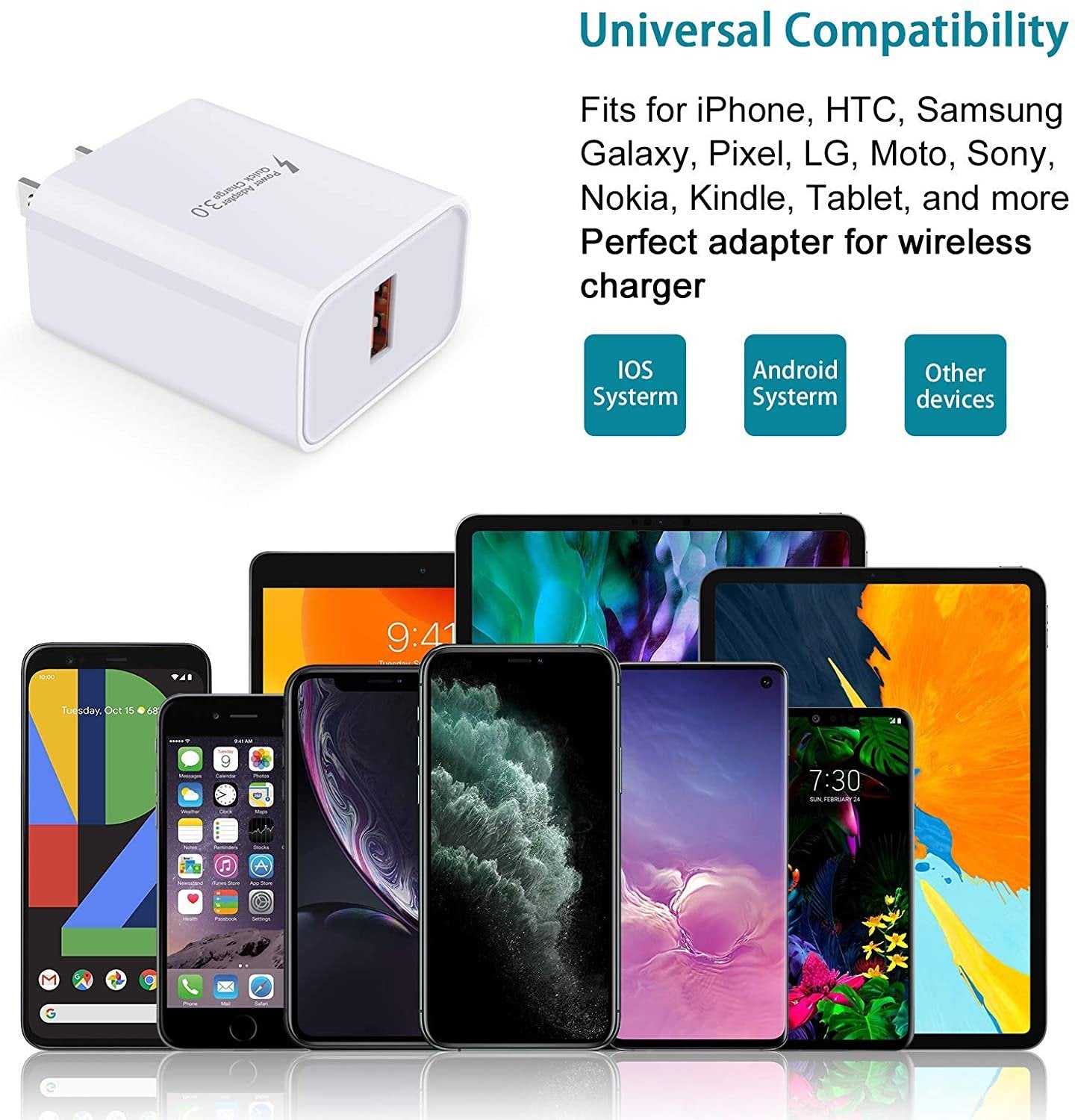 3.0 Quick Charger - 18W 3Amp USB Wall Charger